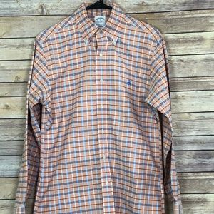 Brooks Brothers Non-Iron Supima Cotton Orange S